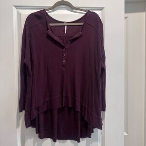 Women's Purple Button-Up Top